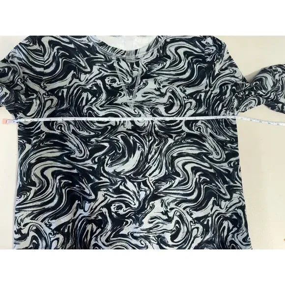 zuda Z-Knit Crewneck Pullover Cool Gray Swirl Size S NWOT - Picture 7 of 8